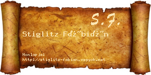 Stiglitz Fábián névjegykártya